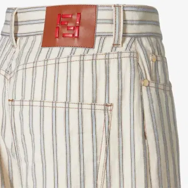 Fendi High-waisted five-pocket trousers with a wide, straight leg | Thumbnail 3 Fendi High-waisted five-pocket trousers with a wide, straight leg | Thumbnail 3
