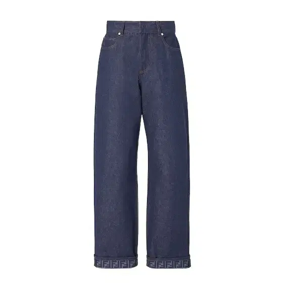 Fendi High-waisted five-pocket trousers with a wide, straight leg