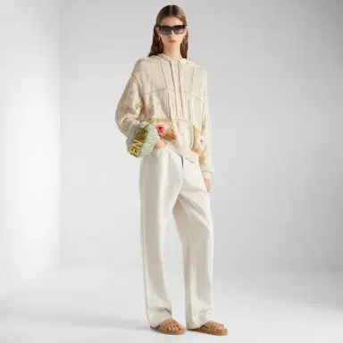 Fendi High-waisted five-pocket trousers with a wide, straight leg | Thumbnail 4 Fendi High-waisted five-pocket trousers with a wide, straight leg | Thumbnail 4