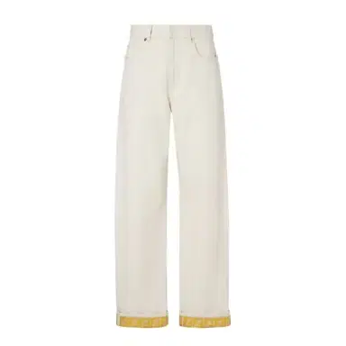 Fendi High-waisted five-pocket trousers with a wide, straight leg | Thumbnail 1 Fendi High-waisted five-pocket trousers with a wide, straight leg | Thumbnail 1