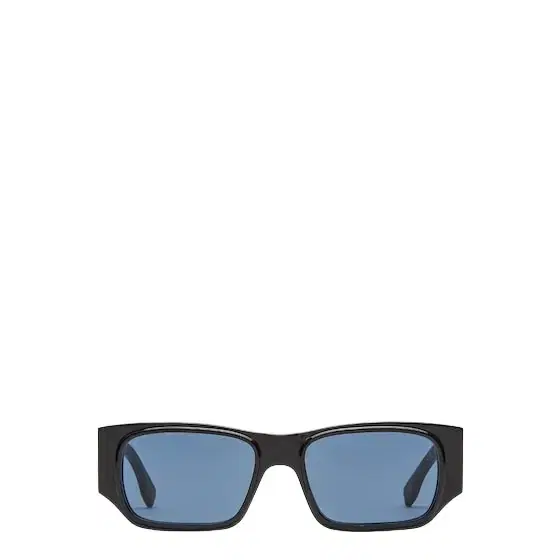 FF Squared rectangular glasses, made of black FF acetate