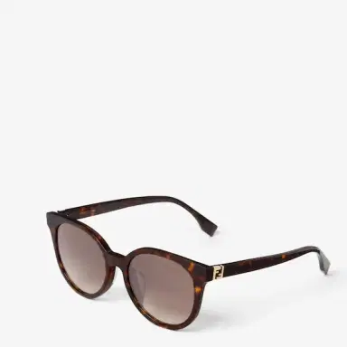 Fendi Round Forever sunglasses made of Havana acetate | Thumbnail 2