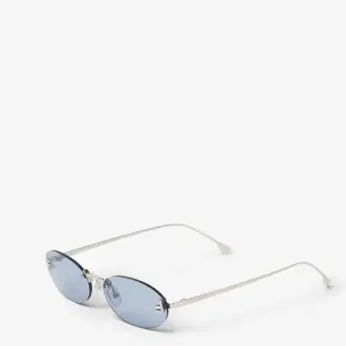 Fendi Oval First Crystal glasses with a palladium-coloured | Thumbnail 2