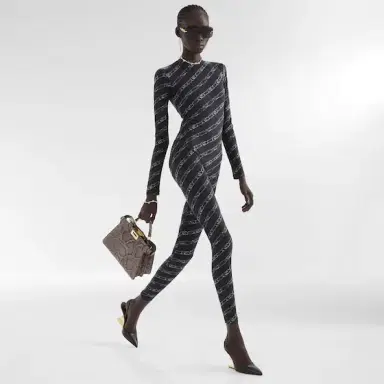 Fendi Rectangular Fendigraphy shield sunglasses inspired by | Thumbnail 4