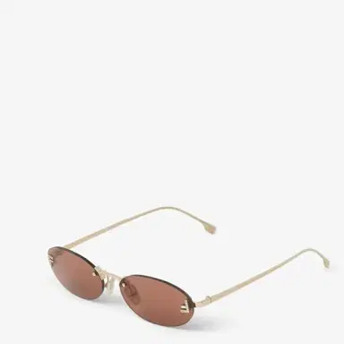 Fendi Oval First Crystal glasses with a gold-coloured | Thumbnail 2