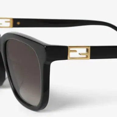 Fendi Square Baguette glasses in black acetate, decorated on | Thumbnail 3 Fendi Square Baguette glasses in black acetate, decorated on | Thumbnail 3