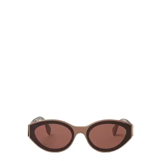 Fendi Oval First glasses in taupe acetate