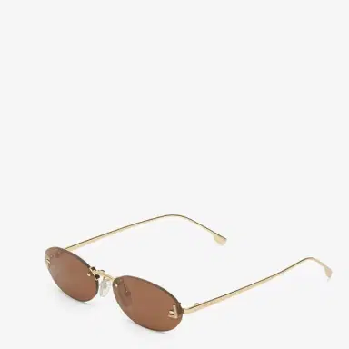 Fendi Oval First Crystal glasses with a gold-coloured | Thumbnail 2 Fendi Oval First Crystal glasses with a gold-coloured | Thumbnail 2