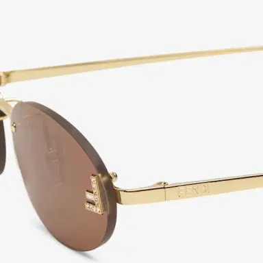 Fendi Oval First Crystal glasses with a gold-coloured | Thumbnail 3 Fendi Oval First Crystal glasses with a gold-coloured | Thumbnail 3
