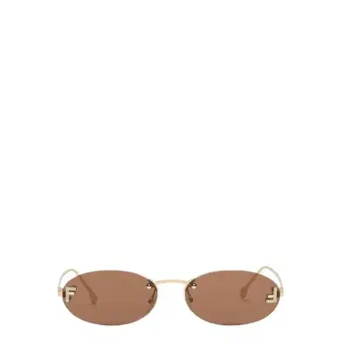 Fendi Oval First Crystal glasses with a gold-coloured | Thumbnail 1 Fendi Oval First Crystal glasses with a gold-coloured | Thumbnail 1