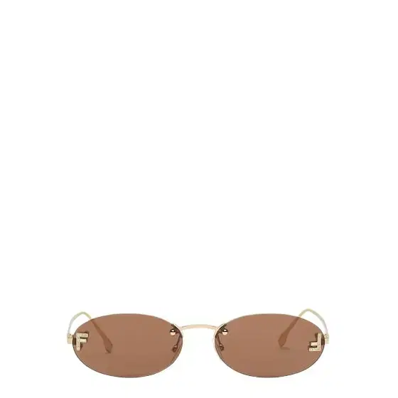 Oval First Crystal glasses with a gold-coloured