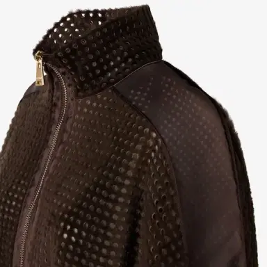 Fendi Oversize jacket with high collar and low-cut set-in sleeves | Thumbnail 3 Fendi Oversize jacket with high collar and low-cut set-in sleeves | Thumbnail 3