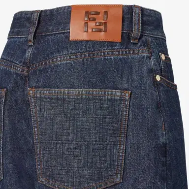 Fendi High-waisted five-pocket trousers with a wide, straight leg | Thumbnail 3