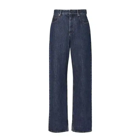 High-waisted five-pocket trousers with a wide, straight leg