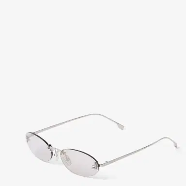 Fendi Oval First Crystal glasses with a palladium-coloured | Thumbnail 2 Fendi Oval First Crystal glasses with a palladium-coloured | Thumbnail 2