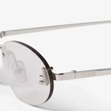 Fendi Oval First Crystal glasses with a palladium-coloured | Thumbnail 3 Fendi Oval First Crystal glasses with a palladium-coloured | Thumbnail 3