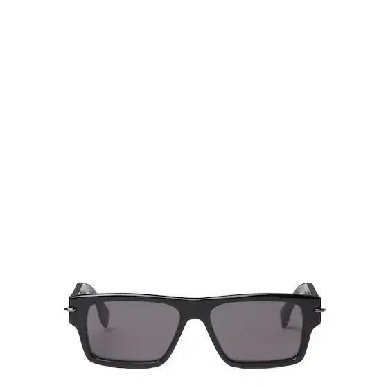 Rectangular Selleria glasses in black acetate