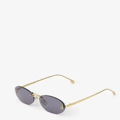 Fendi Oval First Crystal glasses with a gold-coloured | Thumbnail 2