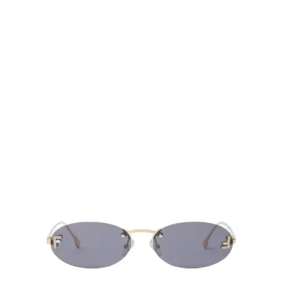 Fendi Oval First Crystal glasses with a gold-coloured