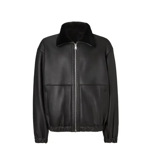 Oversized blouson jacket with high collar