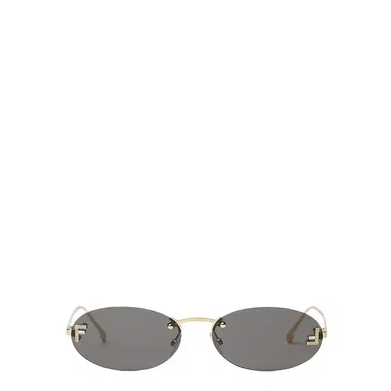 Fendi Oval First Crystal glasses with a gold-coloured