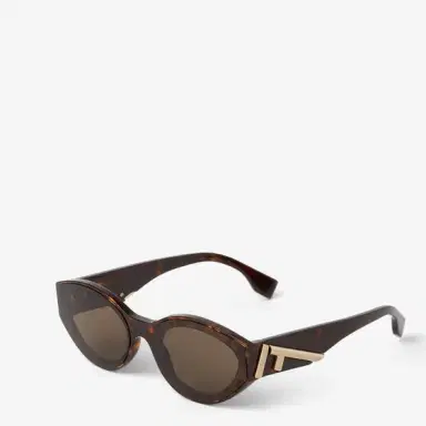Fendi First oval glasses in Havana acetate | Thumbnail 2