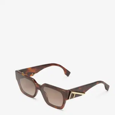 Fendi Rectangular First eyeglasses in Havana acetate | Thumbnail 2