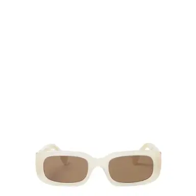 Fendi Rectangular FF Diamonds glasses in cream semi-transparent | Thumbnail 1