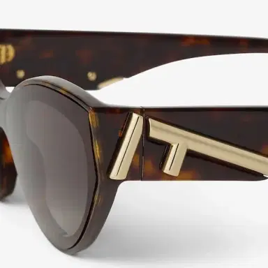 Fendi Cat-eye First glasses in Havana acetate | Thumbnail 3
