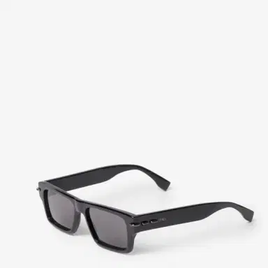 Fendi Rectangular Selleria glasses in black acetate | Thumbnail 2
