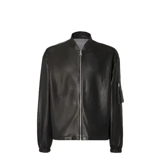Blouson with mandarin collar and drawstring edge at