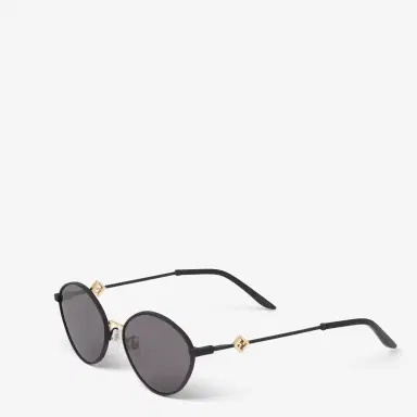 Fendi Geometric oval FF Diamonds glasses made of metal with | Thumbnail 2