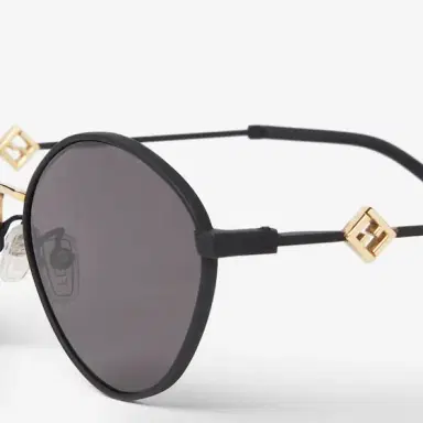 Fendi Geometric oval FF Diamonds glasses made of metal with | Thumbnail 3