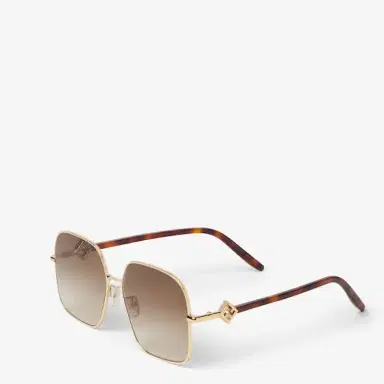 Fendi Oversize square FF Diamonds glasses made of metal with | Thumbnail 2