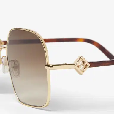 Fendi Oversize square FF Diamonds glasses made of metal with | Thumbnail 3