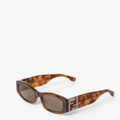 Fendi Forever oval glasses in black acetate | Thumbnail 2