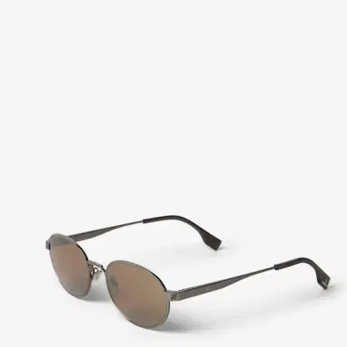 Fendi Metal oval sunglasses with a ruthenium finish | Thumbnail 2 Fendi Metal oval sunglasses with a ruthenium finish | Thumbnail 2