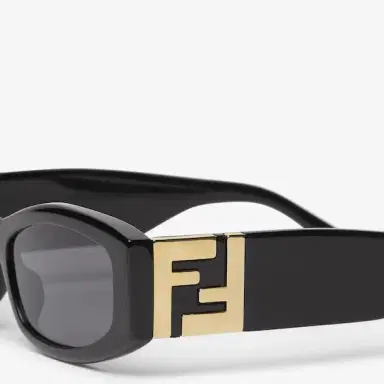 Fendi Forever oval glasses in black acetate | Thumbnail 3