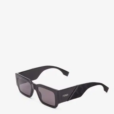 Fendi Rectangular Diagonal glasses in black acetate | Thumbnail 2 Fendi Rectangular Diagonal glasses in black acetate | Thumbnail 2