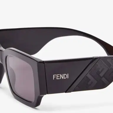 Fendi Rectangular Diagonal glasses in black acetate | Thumbnail 3 Fendi Rectangular Diagonal glasses in black acetate | Thumbnail 3