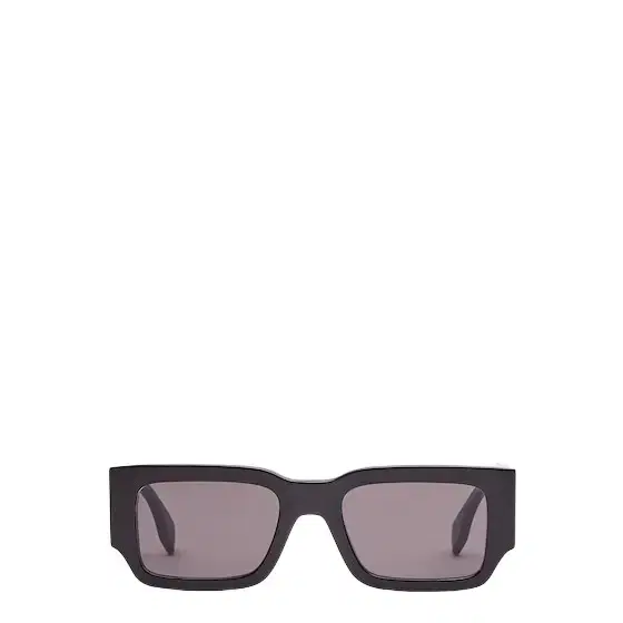 Rectangular Diagonal glasses in black acetate