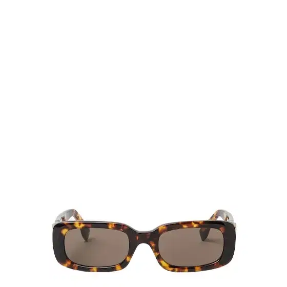 Rectangular FF Diamonds glasses in dark Havana acetate