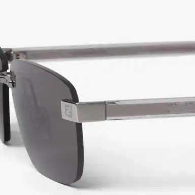 Fendi Rectangular rimless sunglasses, distinguished by hinges | Thumbnail 3