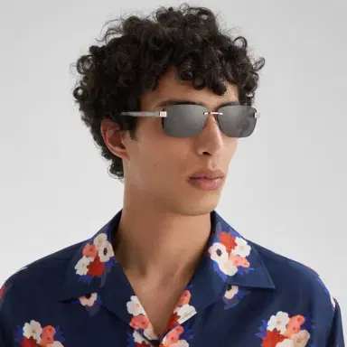 Fendi Rectangular rimless sunglasses, distinguished by hinges | Thumbnail 4