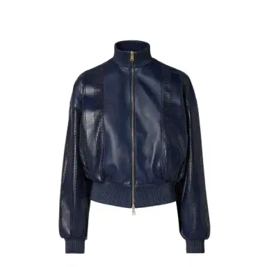 Fendi Blouson with high collar and long sleeves with dropped | Thumbnail 1 Fendi Blouson with high collar and long sleeves with dropped | Thumbnail 1
