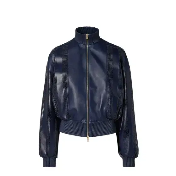 Blouson with high collar and long sleeves with dropped