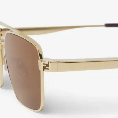 Fendi Ultra-lightweight, square pilot sunglasses made of metal | Thumbnail 3 Fendi Ultra-lightweight, square pilot sunglasses made of metal | Thumbnail 3