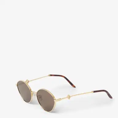 Fendi Geometric oval FF Diamonds glasses made of metal with | Thumbnail 2 Fendi Geometric oval FF Diamonds glasses made of metal with | Thumbnail 2