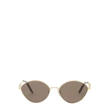 Fendi Geometric oval FF Diamonds glasses made of metal with | Thumbnail 1 Fendi Geometric oval FF Diamonds glasses made of metal with | Thumbnail 1