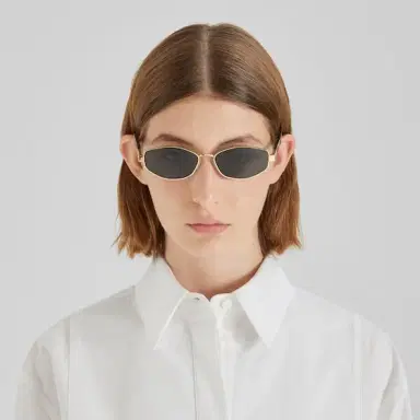 Fendi Oval Baguette glasses in gold-finish metal, decorated | Thumbnail 4 Fendi Oval Baguette glasses in gold-finish metal, decorated | Thumbnail 4